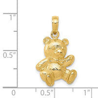 Teddy Bear Pendant (14K)