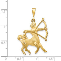 Satin Diamond-Cut Pisces Zodiac Pendant (14K)