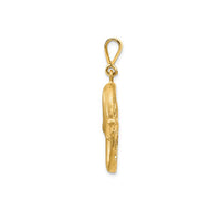 Satin Diamond-Cut Pisces Zodiac Pendant (14K)