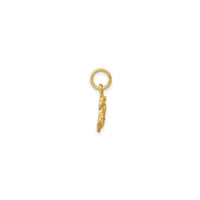 Satin Diamond-Cut Capricorn Zodiac Pendant (14K)