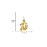 Satin Diamond-Cut Capricorn Zodiac Pendant (14K)