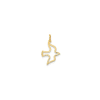 Outline Diamond-cut Dove Pendant (14K)