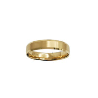 Beveled-Edge Satin Finish Wedding Band (18K)
