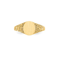 Textured Signet Pinky Ring (14K)