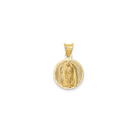 Yellow Gold Diamond-Cut Guadalupe Circle Pendant (14K)