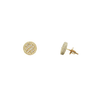 Diamond Circular Stud Earrings (14K)