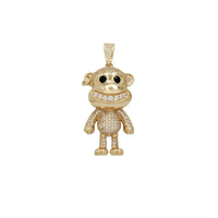 Iced-Out Dapper Monkey Pendant (14K)