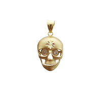 Movable Cz Skull Pendant (14K)