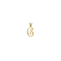 Diamond-cut Initial Letters Pendant (14K)