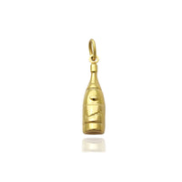 Champagne Bottle 3D Pendant (14K)