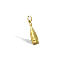 Champagne Bottle 3D Pendant (14K)
