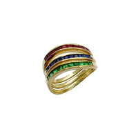 Channel Setting Trio-Wavy Ring (14K) Popular Jewelry New York