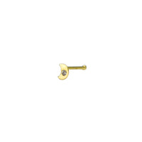 Crescent Moon Nose Stud Earrings (14K) Popular Jewelry New York