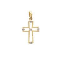 Omnipresent Heart Mini Cross Pendant (14K)