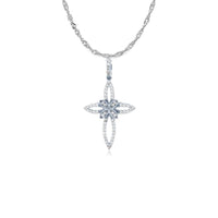 Cross With Singapore Necklace (Silver)