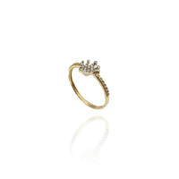 Crown Thin CZ Ring (14K)