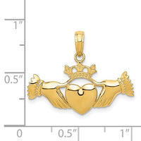 Glossy Claddagh Pendant (14K)