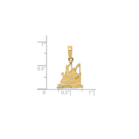 Textured Glossy Cruise Ship Pendant (14K)