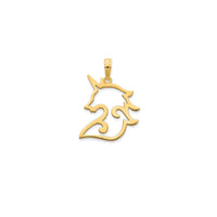 Outlined Unicorn Pendant (14K)