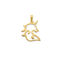 Outlined Unicorn Pendant (14K)