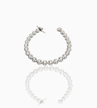 White Gold Round Diamond Brilliant Bracelet (18K)