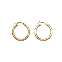 Diamond Cut Hoop Earring (10K)