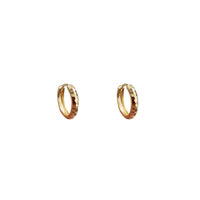 Diamond Cut Huggie Earrings (14K)