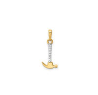 Diamond Cut Hammer Pendant (14K)