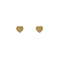 Diamond Heart Stud Earrings (14K)