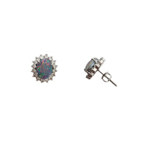 Opal and Diamond Stud Earrings (14K)