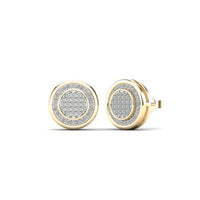 Double Round Diamond Stud Earrings (10K)