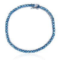 Dark Blue Tennis Bracelet (Silver) Popular Jewelry New York