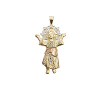 Diamond-Cut Baby Jesus CZ Pendant (14K)