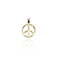 Diamond-Cut Peace Sign Pendant (14K)