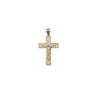 Diamond-Cut Sprout Crucifix Pendant (14K)