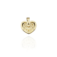 Diamond-Cut Butterfly Heart Shaped Pendant (14K) New York Popular Jewelry