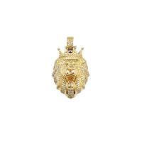 Diamond Crowned Lion Head Pendant (14K)