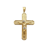 Diamond Cuts Edged Vintage Crucifix Pendant (14K) Popular Jewelry New York