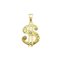 Diamond-Cut Filigree Dollar Sign Pendant (10K)