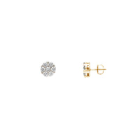 Small Size Diamond Honeycomb Stud Earrings (14K) Popular Jewelry New York