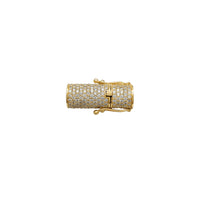 Diamond Iced-Out Cylinder Clasp-Lock (14K)