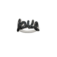 Diamond Script Love Ring (Silver) Popular Jewelry New York