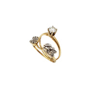 Diamond Two-Piece Set Wing Comb Engagement Ring (14K)