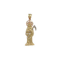 Diamond Cut Santa Muerte Pendant (14K)