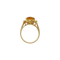 Diamond & Garnet Floral Cocktail Ring (14K) Popular Jewelry New York