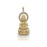 Diamond Halo Guan Yin Pendant (14K) Popular Jewelry New York