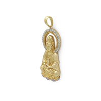 Diamond Halo Guan Yin Pendant (14K) Popular Jewelry New York
