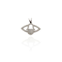 Diamond Outlined Hamsa Pendant (14K) New York Popular Jewelry