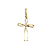 Diamond Outline Cross Pendant (14K) Popular Jewelry New York