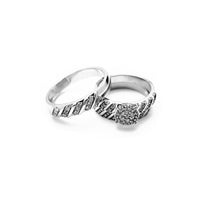 Diamond Pavé Setting Three Piece Set Ring (10K) Popular Jewelry New York